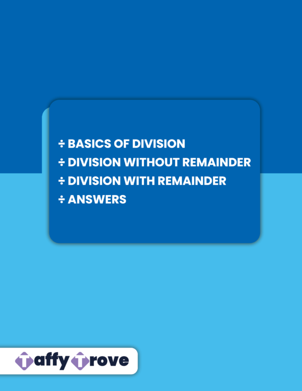 Division Workbook with Single Digit Divisors - Image 2